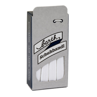 Baumwollschuhband flach 75 cm Weiß